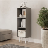 3-Tier Cube Display Cabinet with Scandinavian Legs