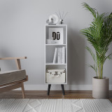 3-Tier Cube Display Cabinet with Scandinavian Legs