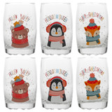 6 Pcs Christmas Drinking Glasses 300ml