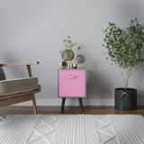 Grey 1-Drawer Cube Shelving Unit with Scandinavian Legs