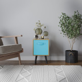 Beech 1-Drawer Cube Shelving Unit with Scandinavian Legs