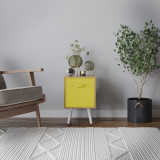 Beech 1-Drawer Cube Shelving Unit with Scandinavian Legs