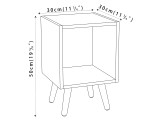 Beech 1-Drawer Cube Shelving Unit with Scandinavian Legs