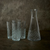 Timeless Carafe Jug & 4 Drinking Glasses