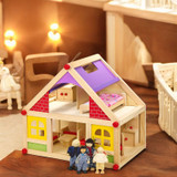 Kids Wooden Doll House Furniture Set