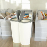 White/Grey Double Recycling Bin