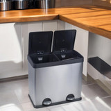 48L Stainless Steel Pedal Recycling Bin