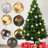 Colourful Metallic and Matte Hanging World Map Globe Ornaments