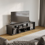 Large Abstract TV Stand and Coffee Table with Storage