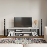 Large Abstract TV Stand and Coffee Table with Storage