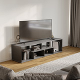 Large Abstract TV Stand and Coffee Table with Storage