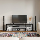 Large Abstract TV Stand and Coffee Table with Storage