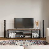 Large Abstract TV Stand and Coffee Table with Storage
