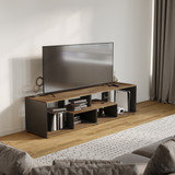 Large Abstract TV Stand and Coffee Table with Storage