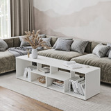 Large Abstract TV Stand and Coffee Table with Storage