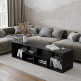 Large Abstract TV Stand and Coffee Table with Storage