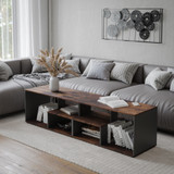 Large Abstract TV Stand and Coffee Table with Storage