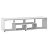 Large Abstract TV Stand and Coffee Table with Storage