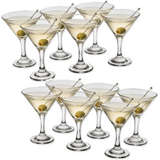 6/12 x 190 ml Martini Cocktail Glasses