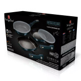 5pc Non-Stick Marble Frying & Grill Pan Set