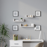 Set of 3 U-Shaped Floating Wall-Mounted Shelves