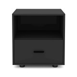 ALMARI Wood Effect Bedside Table Nightstand With Drawers