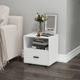 ALMARI Wood Effect Bedside Table Nightstand With Drawers