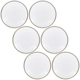 Rim Clear Charger Plates with Metallic Beaded Rim