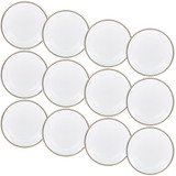 Rim Clear Charger Plates with Metallic Beaded Rim