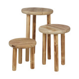 Natural Wooden Decorative Round Stools