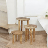 Natural Wooden Decorative Round Stools
