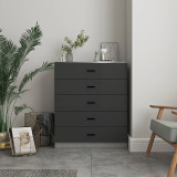 5 Drawer Wooden Bedroom Chest