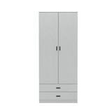 Tall 2-Door 2-Drawer Wardrobe