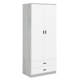 ALMARI 2 Door 2 Drawer Wardrobe Bedroom Storage Cupboard