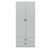 ALMARI 2 Door 2 Drawer Wardrobe Bedroom Storage Cupboard
