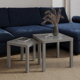 Set of 2 Square Wooden Nesting Coffee Side Tables