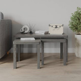 Set of 3 Wooden Nesting Coffee Side Tables Multi-Purpose