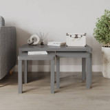 Set of 3 Wooden Nesting Coffee Side Tables Multi-Purpose