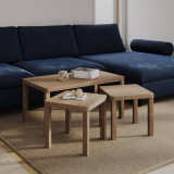 Set of 3 Wooden Nesting Coffee Side Tables Multi-Purpose