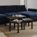 Set of 3 Wooden Nesting Coffee Side Tables Multi-Purpose