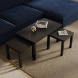 Set of 3 Wooden Nesting Coffee Side Tables Multi-Purpose