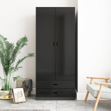 ALMARI Glossy 2 Door 2 Drawer Wardrobe Bedroom Furniture