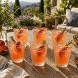 390ml Textured Highball Drinking Glasses