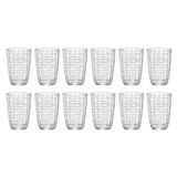 390ml Textured Highball Drinking Glasses