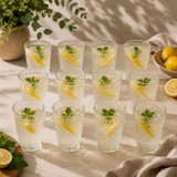 390ml Textured Highball Drinking Glasses