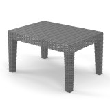 Outdoor Woven Rattan Weave Effect Coffee Table Bench