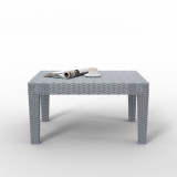 Outdoor Woven Rattan Weave Effect Coffee Table Bench