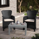 Outdoor Woven Rattan Weave Effect Coffee Table Bench