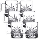 Set of 4 Glass Mugs Cups 250ml