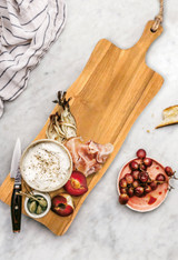 Large Teak Wood Charcuterie Serving Paddle Board
